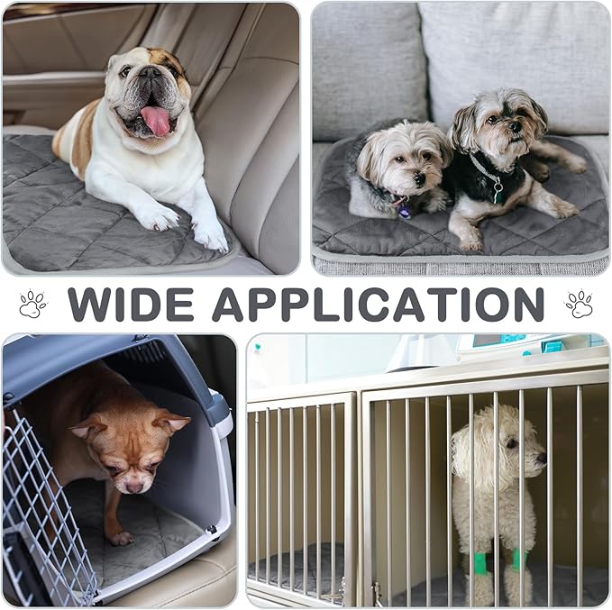 8 Pack Self Heating Cat Mat Self Warming Cat Bed 20"x16" Extra Warm Thermal Pet Bed Mat Reflects Body Heat Washable Dog Crate Pad for Indoor Outdoor Pets(Gray)