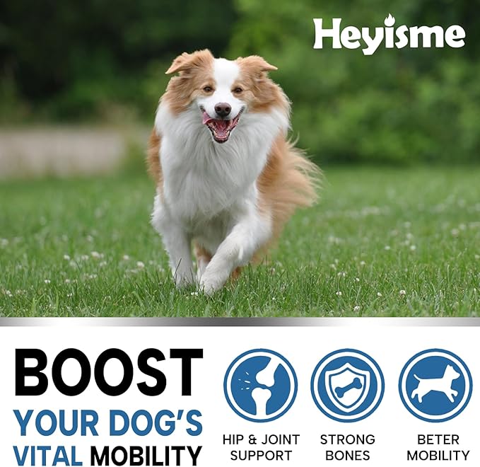 Glucosamine for Dogs, 180 Chews Hip and Joint Supplement for Dogs, Glucosamine Chondroitin, MSM Hemp Dog Joint Pain Relief, Dog Joint Supplement Health Mobility Support (180 Chews, Bacon)