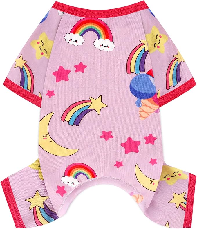 Dog Pajamas for Small Dogs Boy Girl, Dog Clothes Tiny Chihuahua Yorkie Spring Summer Shirt, Cute Puppy Outfit Pjs Jumpsuit Cat Onesie Apparel Pet Clothes