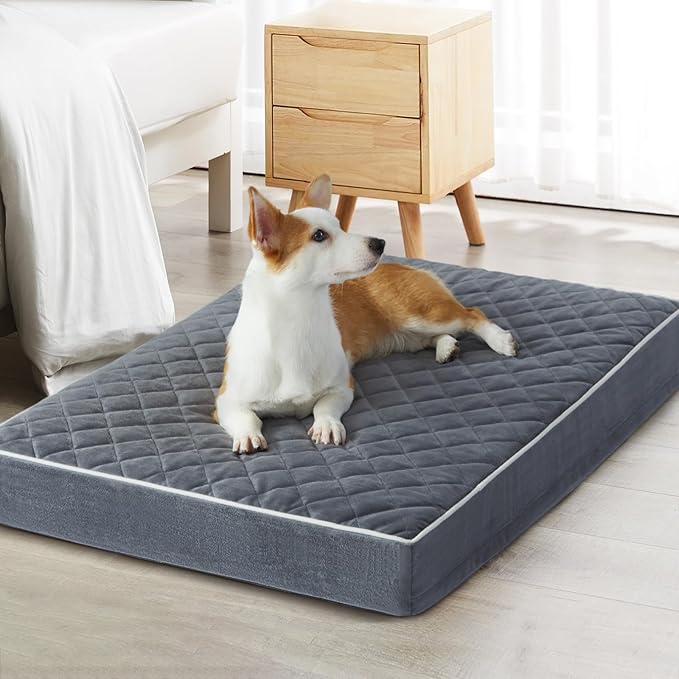 WNPETHOME Orthopedic Giant Dog Beds Large Sized Dog, Waterproof Extra Large Dogs Bed with Removable Washable Cover, Multi-Needle Quilting Dogs Crate Bed