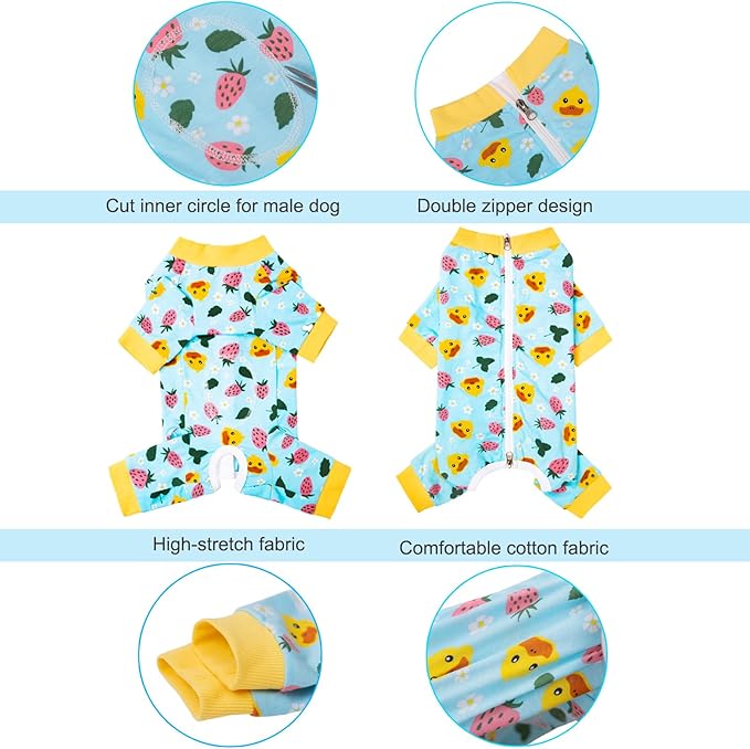 Dog Recovery Suit for Small Medium Large Dogs, Pet Onesie After Surgery Comfort Dog Bodysuit Anti Licking (4X-Large, Blue)