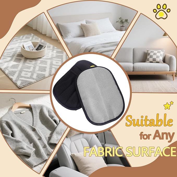 Pet Hair Removal Glove, Electrostatic Five-Finger Design, Reusable Fur Remover for Cats, Dogs, Couch, Carpet, Car Seat (1PCS)