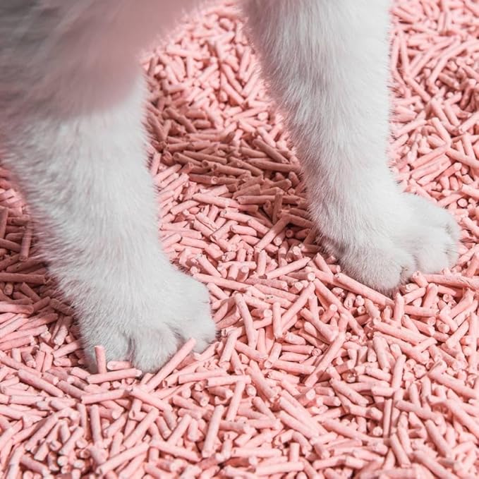 Michu Tofu Cat Litter Natural Clumping Tofu Cat Litter, Fast Clumping and Easily Scoop-able 5.5lb/88oz 5 Scents - Peach, 1 Pack