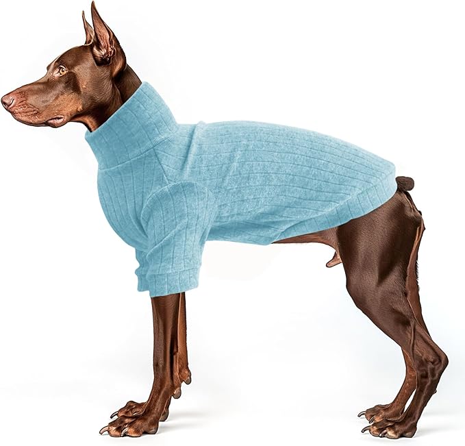 Dog Turtleneck Knitted Shirt Stretchy Pullover Sweater Winter Warm Puppy Clothes for Small Medium Dogs