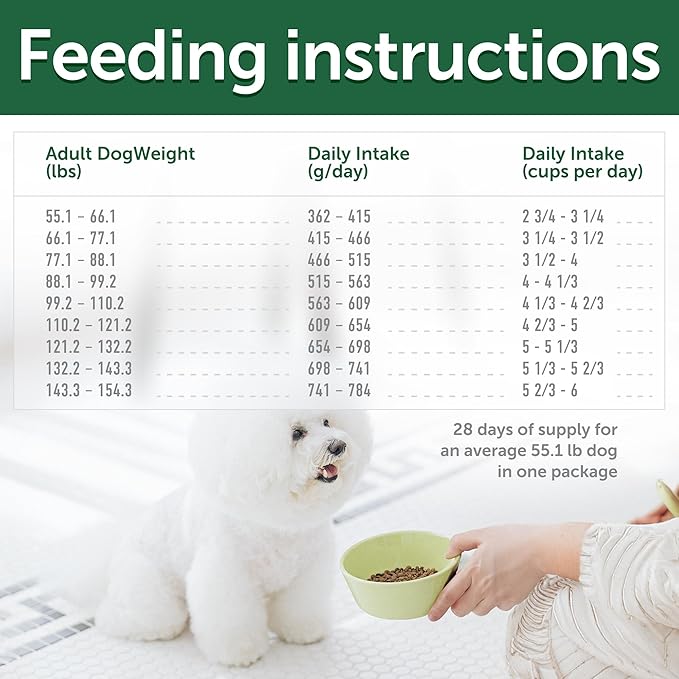 Nature's Protection Grain Free Dry Dog Food for Large Dogs - High Protein, Tear Stain Formula - Bigger Kibble for Adult Dogs with Light Fur (Superior Care - White Fish, 22 lb)