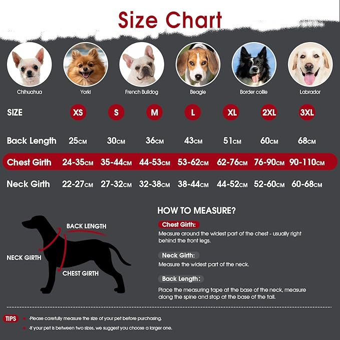 ASENKU Dog Coat, Dog Fleece Jacket with Plaid Reversible, Waterproof Windproof Cold Weather Vest, Pet Apparel for Small Medium Large Dogs