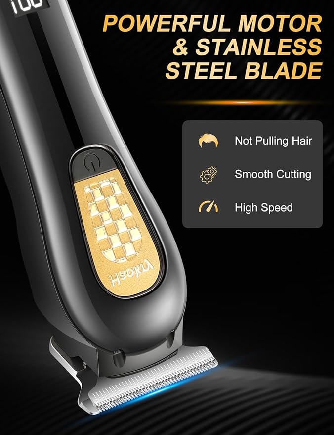 Hair Clippers & Trimmer for Men,Professional Barber Clippers and Trimmers Set,Mens Cordless Hair Clipper for Barbers Haircut Kit,Beard Trimmer,Rechargeable Electric Shaver