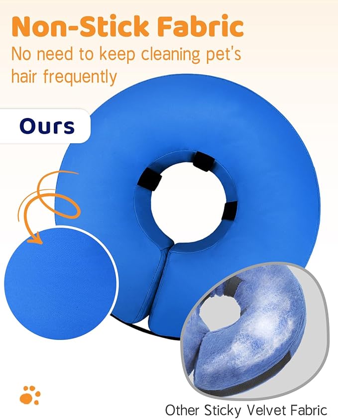 Supet Inflatable Dog Cone Collar for Small Dogs Puppies Cats, Soft Dog Cone Alternative After Surgery for Puppies Cats to Stop Licking