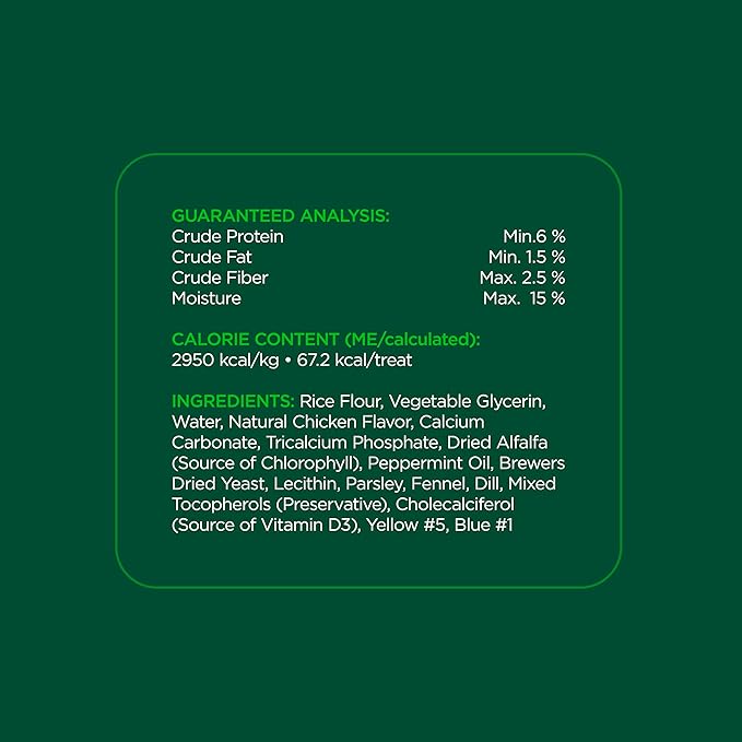 Minties Dental Chews for Dogs, 20 Count, Vet-Recommended Mint-Flavored Treats for Medium Dogs 25-50 lbs, Dental Bones Clean Teeth, Fight Bad Breath, and Removes Plaque and Tartar