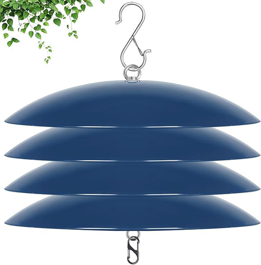 13" Bird Feeder Rain Cover,Bird House Dome,Hummingbird Feeder Guard, Proof for Shepherd's Hook Outdoors, (Blue), 4Pack