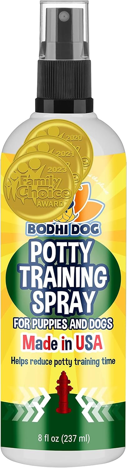 Bodhi Dog Potty Training Spray - Puppy & Dog Training Aid for Indoor & Outdoor Attractant Spray Use - Encourages Proper Dog Pee Here Habits - Safe for Pets & Home - Made in The USA (8 Fl Oz)