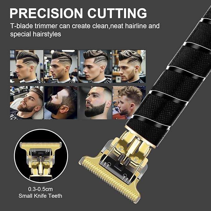 Professional Hair Clippers for Men,Professional Barber Clippers and Trimmer Set,Mens Cordless Clipper, Electric Hair Cut Machines,Cordless Mens Grooming Kit for Face, Hair, Gifts