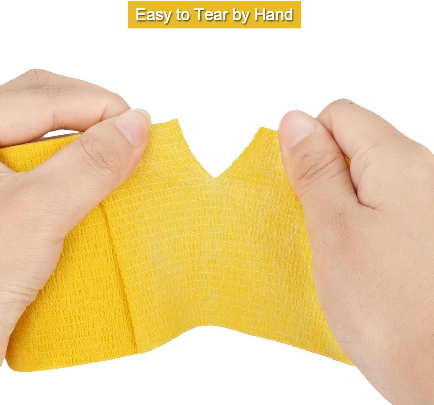 Self Adhesive Bandage Wrap 4 in x 5 Yds Vet Wrap for Horses Elastic Bandage for Ankle Wrist Athletic Tape Self Adherent Cohesive Bandage Wrap Sports Tape, 12 Pack