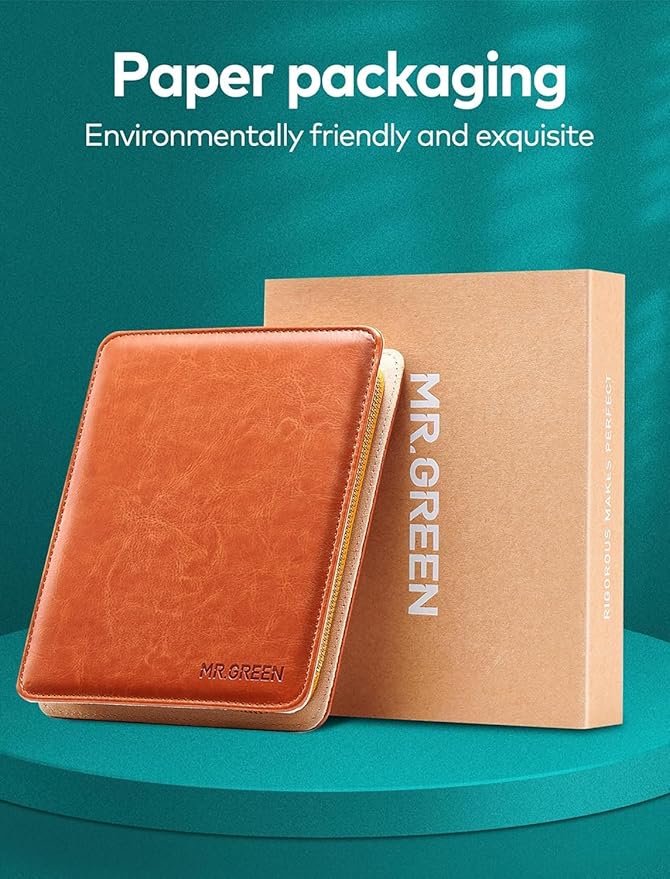 MR.GREEN 12-in-1 Manicure & Pedicure Set – Professional German Stainless Steel Nail Clippers,Cuticle Tools & Nail Care Kit, Travel Grooming Kit for Men & Women with Leather Case (Caramel Brown))