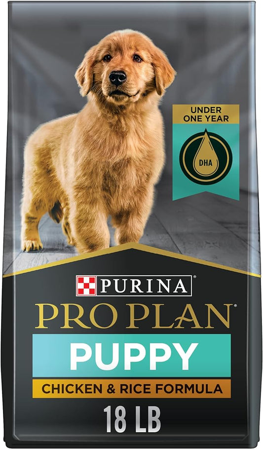Purina Pro Plan High Protein Dry Puppy Food, Chicken and Rice Formula - 18 lb. Bag