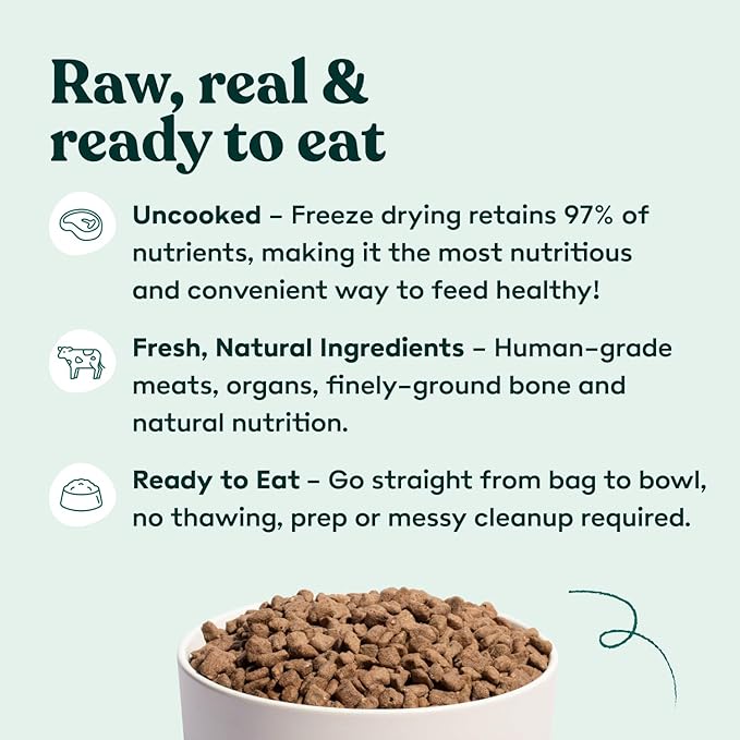 Little Hunter Freeze Dried Fresh Dog Food Raw Rabbit Recipe - Picky Eater-Approved Limited Ingredient for All Stages - High Protein, Small Batch, Grain Free Raw Dog Food, 15 oz