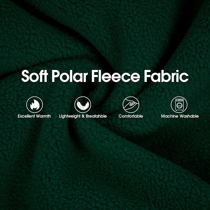 IECOii XL Dog Sweater & Pullover Hoodie for Large Dogs, Warm Fleece Layer with Hood for Cold Weather, Boys & Girls, Green, Size XL