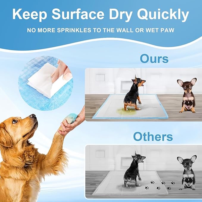 Puppy Pads Extra Large 36"x51" 40 Count, Pee Pads for Dogs & Cats, Disposable Thicken Pet Training Pads for Doggie Rabbits, Incontinence Underpads Ultra Absorbent & Quick-Dry, Leakproof Potty Pad