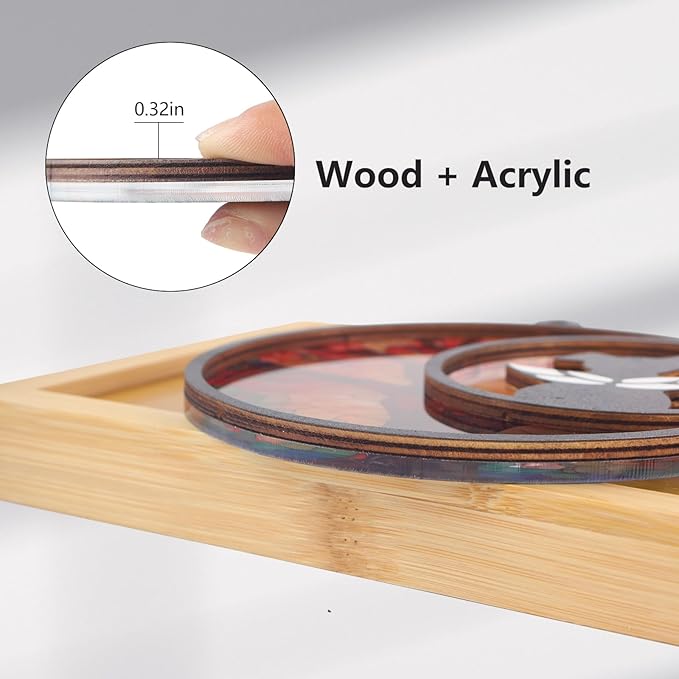 Original CCiaga DIY Dog Angel Memorial Suncatcher with Sympathy Card,Memorial Gifts for Loss of Dog Sympathy Gift,Pet Memorial Gifts for Dogs(3-Life Tree)