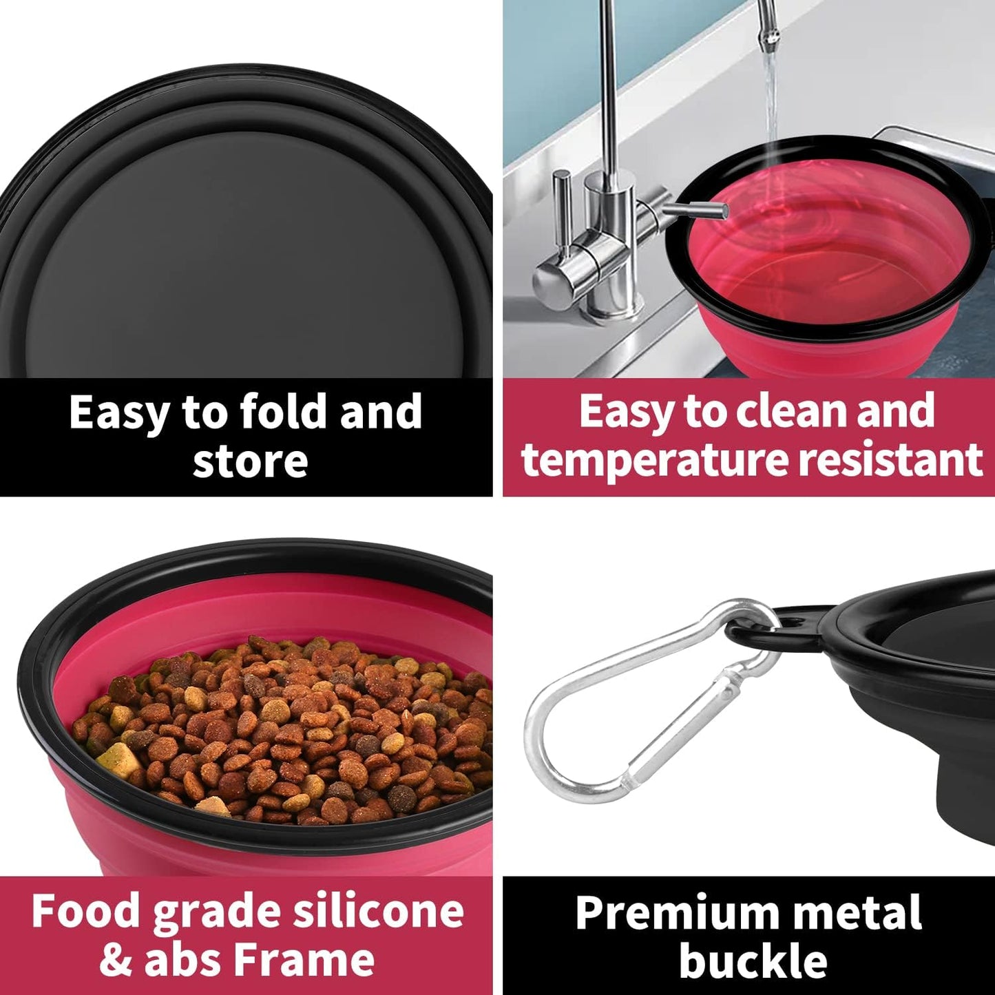 Collapsible Dog Bowl, Lightweight and Portable, Ideal for Travel, Hiking, Camping, and Everyday Use