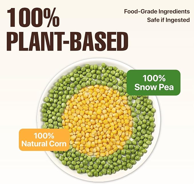 Tofu Cat Litter Gen3 – 100% Natural & Biodegradable Clumping Formula, Fast-Clumping, Odor-Control, Flushable, Low-Tracking, Dust-Free – Value Box, 1 Box=11 lb, Peach