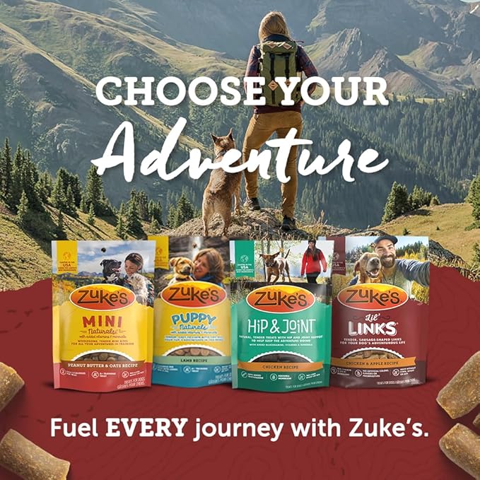 Zuke’s Lil’ Links Dog Treats for Dogs, Snacking Sausage Treats for Dogs, Made with Real Duck & Apple, 6 oz. Resealable Pouch - 6 oz. Bag