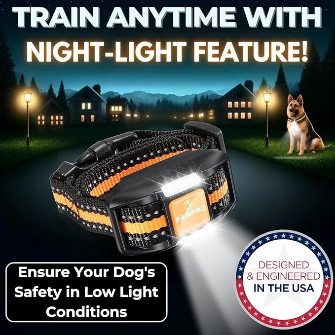 Dog Shock Collar with Remote, Unmatched 4-Mile Range, Night-Light Mode, Training Guide Included, 124 Training Levels & 4 Modes, Beep Vibration Shock, Waterproof Rechargeable, Fits All Dogs (2 Collars)