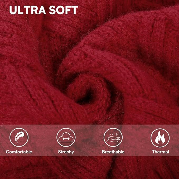 KOESON Small Dog Sweater Female and Male, Pullover Dog Sweater with Sleeves, Easy On Christmas Sweaters for Dachshund, Chihuahua, Pug, Yorkie, Warm Knitted Winter Apparel for Small Dogs, Red, S