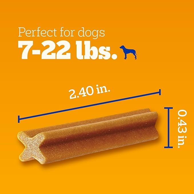Pedigree Dentastix Small and Toy Breed Dog Treats, Original with Real Chicken, 1.63 lb. Bag (108 Treats)