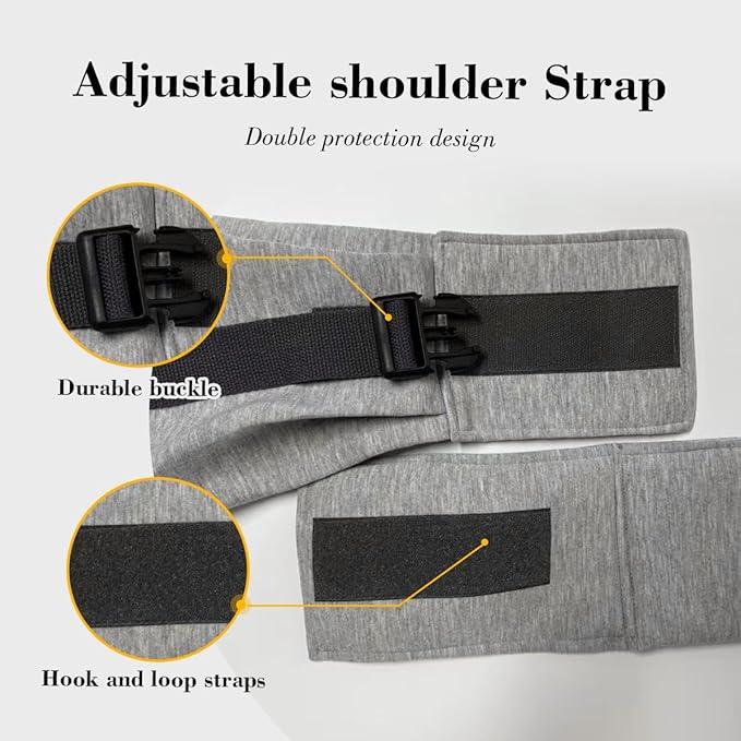 Dog & Cat Carrier Sling, Adjustable Soft Padded Shoulder Puppy Carrier, Hands-Free Dog Carrier Bag with Double Safety Buckles Premium Material for Outdoor Travel (Light Gray, M)