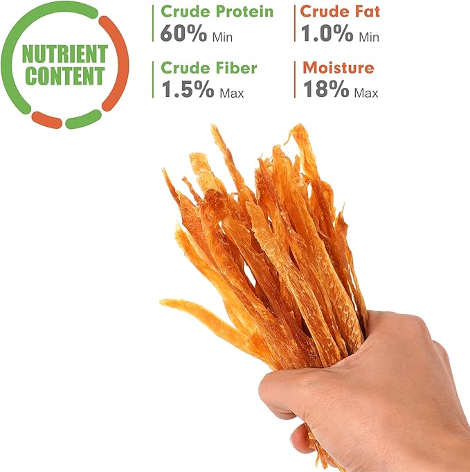 MON2SUN Dog Treats, Chicken Jerky Strips for Small Dogs, High Protein & Grain Free Snacks, Easy to Digest Training Treats (Chicken, 17.64 Ounce -Pack of 1)