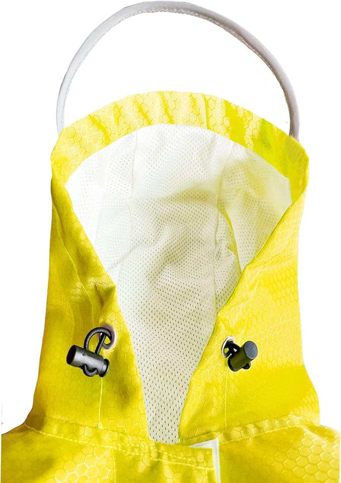 Dog Raincoat Waterproof Reflective Slicker - Lightweight Breathable Hooded Poncho Rain Coat Jacket with Adjustable Belly Strap and Leash Hole for Small Medium Large Dogs (X-Large, Yellow)