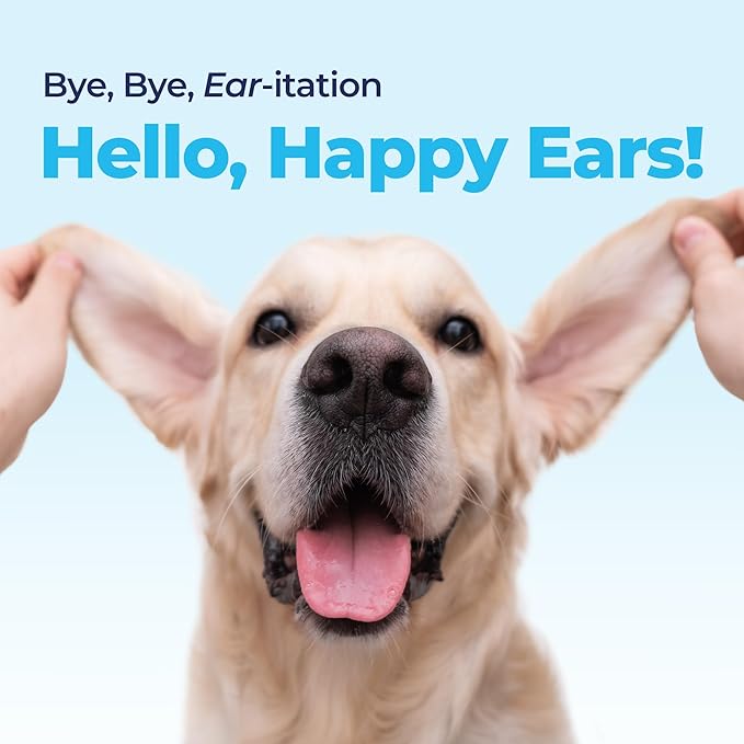 VETNIQUE Oticbliss Advanced Cleaning Ear Wipes for Dogs & Cats for Odor Control, Dirt and Wax Removal with Soothing Aloe Vera, Drying Agent and Vitamin E, Clear the Ear 100ct Wipes