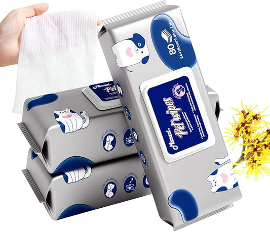 MIOSSZI 240 PCS Extra Thick Dog Cleaning Wipes for Paws and Butt Dog Wipes Cleaning Deodorizing Pet Wipes for Dogs & Cats Puppy Wipes for Dogs Grooming Wipes