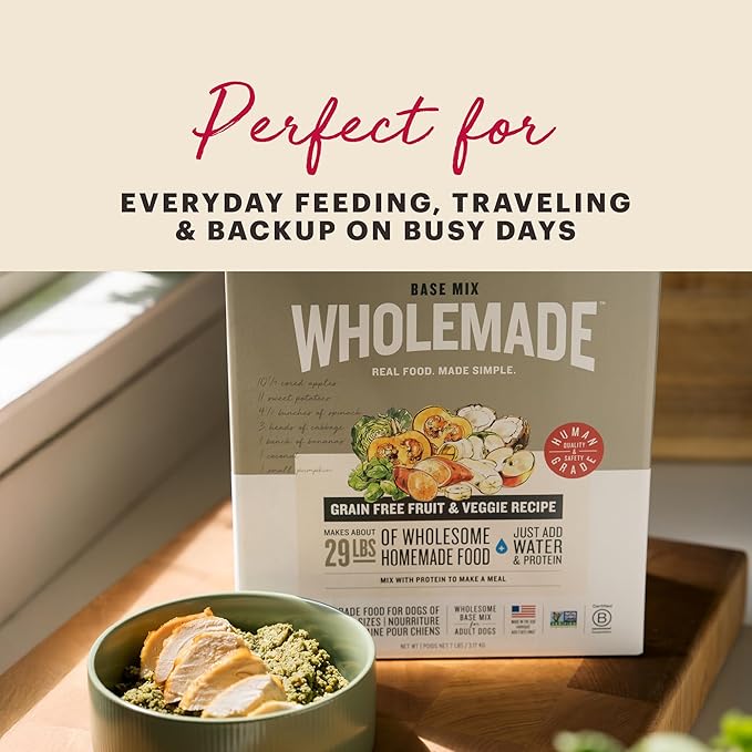 The Honest Kitchen Wholemade™ Grain Free Fruit & Veggie Base Mix Dog Food (Just Add Protein), 3 lb Box