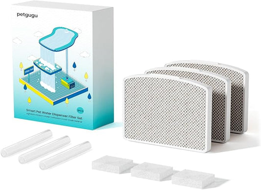 3 Pack Replacement Filters for PF1/PF1L Cat Water Fountain, Pet Fountain Filter Set (3 Pcs)