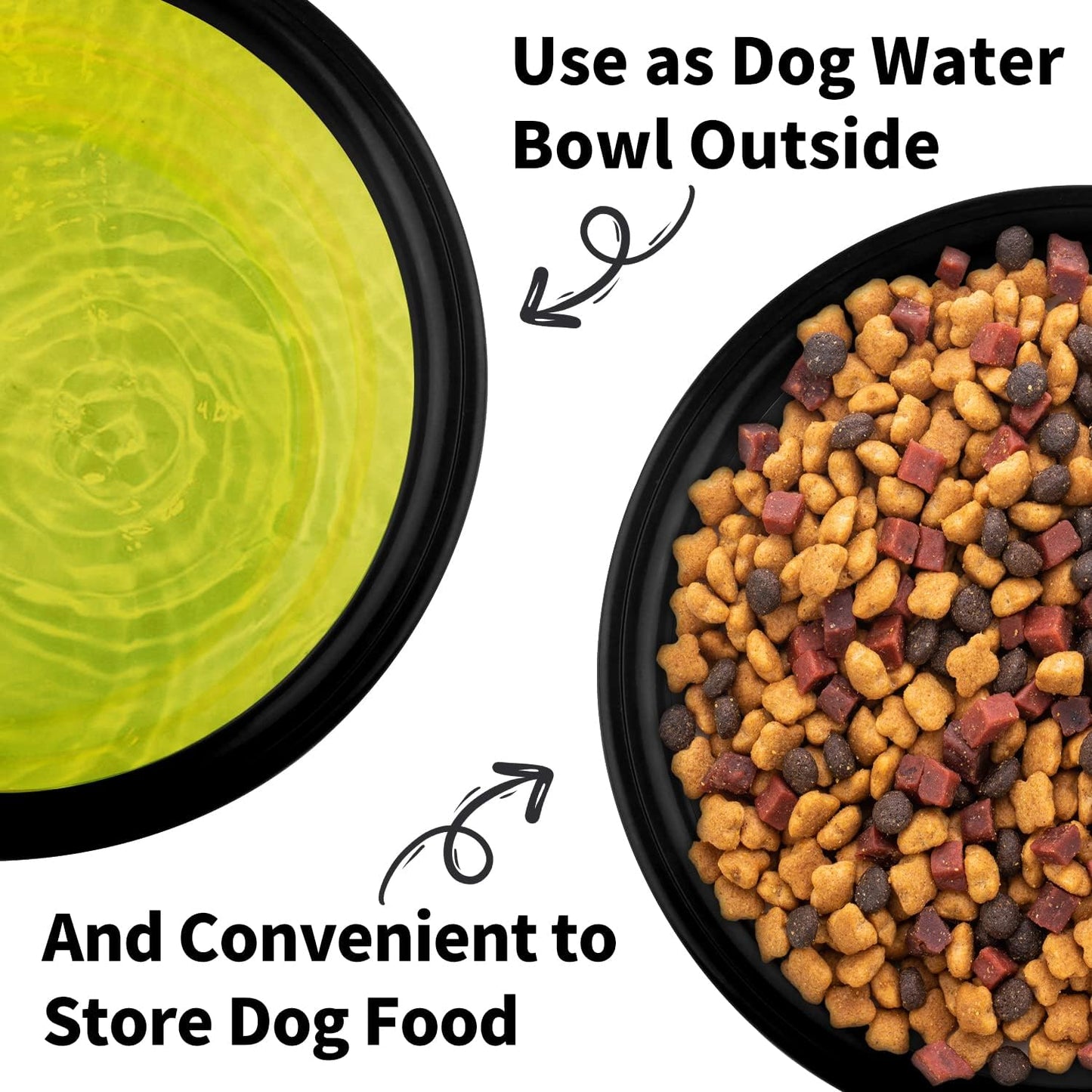 Collapsible Dog Bowl, Lightweight and Portable, Ideal for Outdoor, Hiking, Camping, and Walking Your Dog