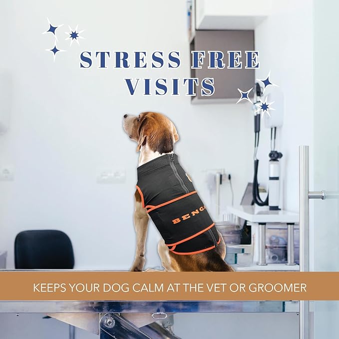 NFL Cincinnati Bengals Dog Anxiety Shirt Calming Soothing Solution Vest, for Dogs/Cats with Anxiety, Fears, Fireworks, Loud Noises, Dark, Lonely Keeps Dogs Calm Feeling Safe, Relaxing Jacket, Small