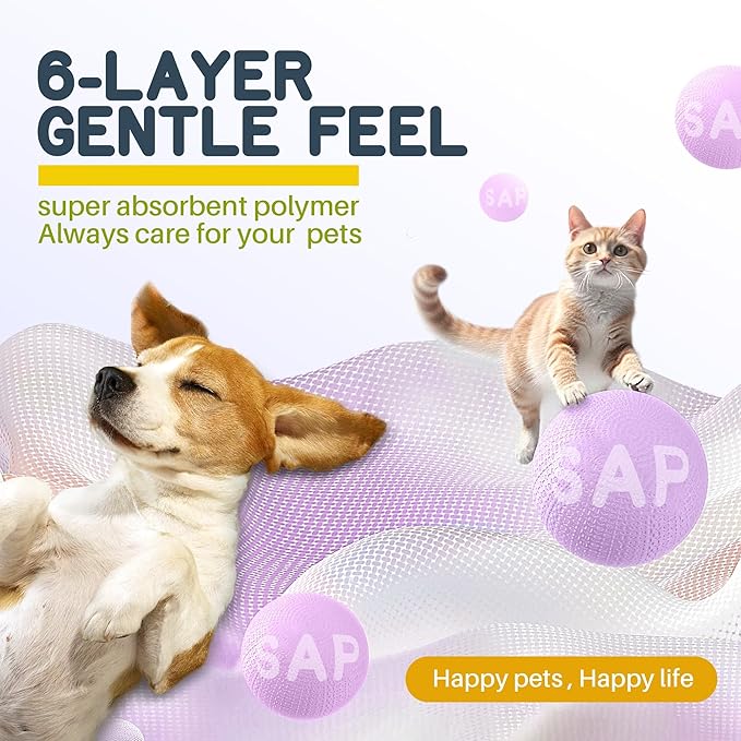 MoMoCo 50 Count Puppy Pads, 22" x 22" Dog Pee Pads with 6-Layer Leak-Proof Protection, Quick-Dry Disposable Training Pads, Super Absorbent Pet Pads