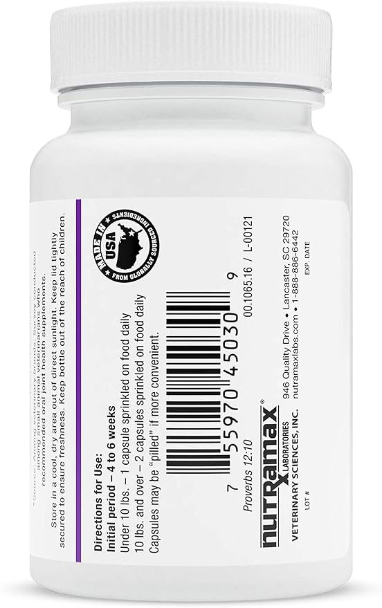 Nutramax Laboratories Dasuquin Joint Health Supplement for Cats - With Glucosamine, Chondroitin, ASU, Boswellia Serrata Extract, and Green Tea Extract, 84 Capsules