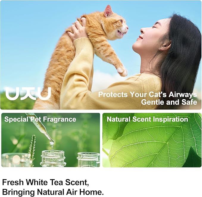 FUKUMARU Tofu Cat Litter, Strong Clumping Cat Litter Pellets, Effective Odor Control, Ultra Absorbent, Dust Free, Natural, Lightweight, Low Tracking, White Tea, 6lb x 3 Bags