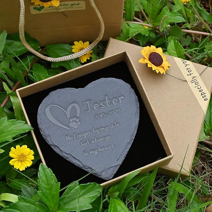Dog Loss Gifts, Pet Memorial Stone, Pet Memorial Gifts for Dog, Lost of Dog Sympathy Gift, Bereavement Gifts for Loss of Pet, Personalized Dog Memorial Gifts for Loss of Dog - 6*6 Inches Stone