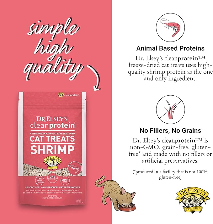 Dr. Elsey's Freeze-Dried Shrimp Cat Treats 0.5 oz. (Pack of 2)
