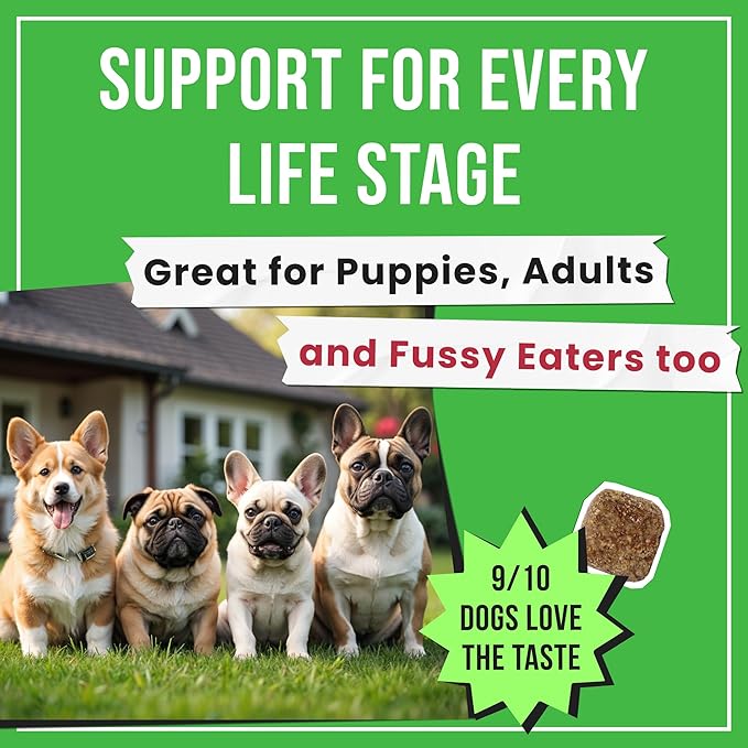 No Poo Chews for Dogs - Coprophagia & Stool Eating Deterrent with Probiotics, Digestive Enzymes & Breath Aid Support - Stop Dog Poop Eating - Made in USA - 120Ct (Beef Liver)