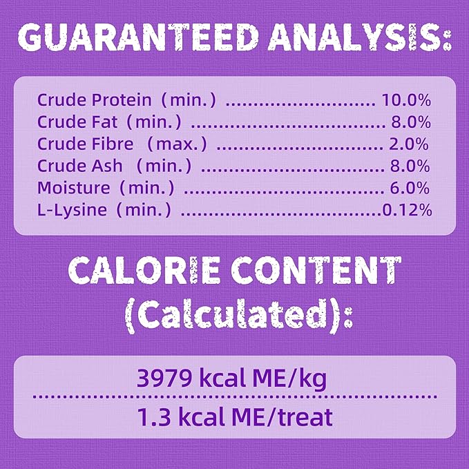 Just Try 13.4 OZ Lysine Cat Treats Natural Salmon Flavor Healthy Cat Training Biscuits Snacks Lysine Dental Care Treats for Cats & Kittens