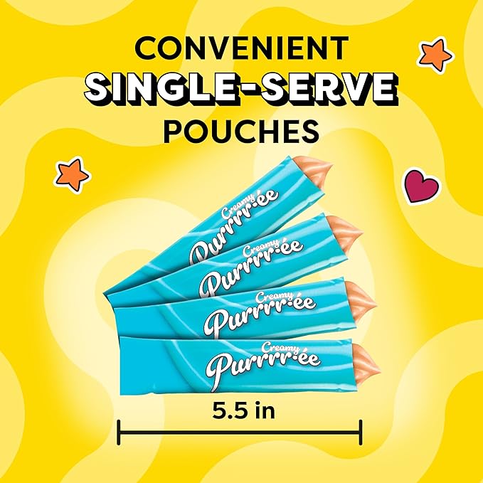 Temptations Creamy Puree Squeezable Lickable Wet Cat Treats with Tuna, 0.42 oz. Tubes, 4 Count, Pack of 11 (44 Total)