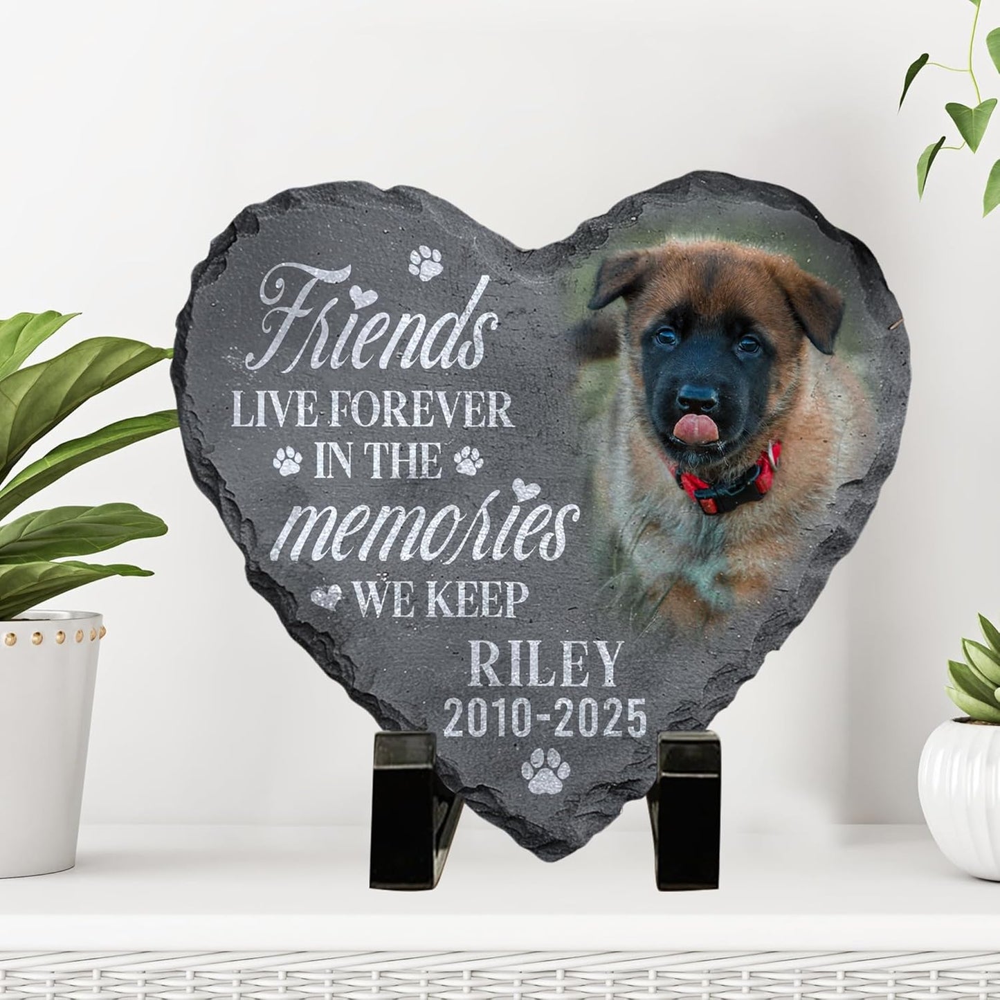 Personalized Dog Memorial Gifts for Loss of Dog, Custom Pet Memorial Stone with Photo Name Date, Stones for Dogs, Gift for Cat Lovers, Bereavement Sympathy Gift for Pet Lover, Quote 7