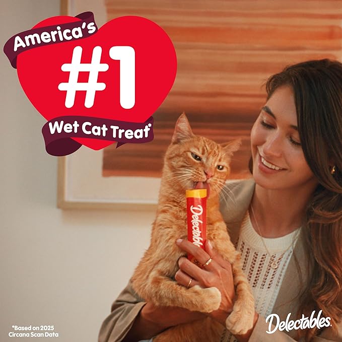 Delectables Squeeze Up Variety Pack, Creamy Squeezable Puree, Lickable Wet Cat Treats, Grain Free, No Added Fillers, No by-Products, No Added Preservatives, 0.5 Ounces Tube, 104 Tubes Total