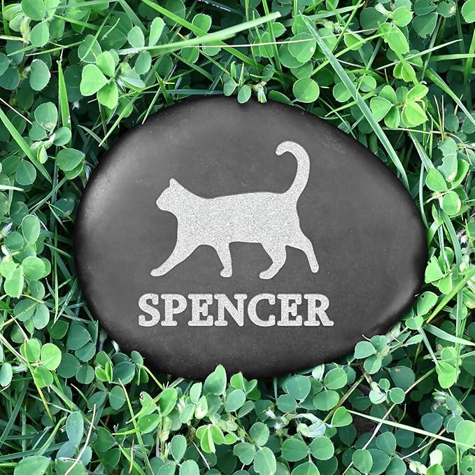 Personalized Cat Memorial Stones, Cat Memorial Gifts for Loss of Cat, Loss of Cat Gift, Cat Sympathy Gifts, Bereavement Gifts for Loss of Cat, in Loving Memory of Cat, Cat Memorial Keepsake