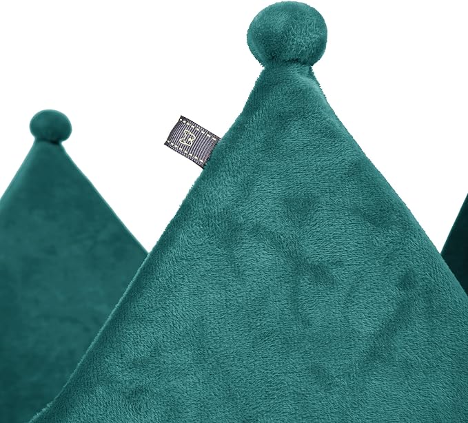 NANDOG Pet Gear Crown Cozy Round Dog & Cat Bed Collection Washable Indoor Pet Bed for Small Breeds-Soft Bed Fits in Crate or Kennel-Made of Ultra Soft Micro-Plush Material (Royal Teal Green Prive 18")